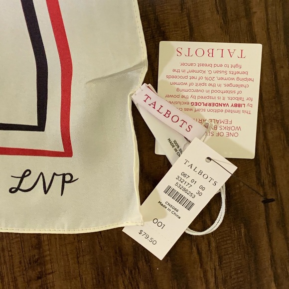 Talbots silk square scarf - Picture 10 of 10